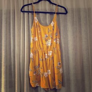 Mustard Yellow Floral Romper